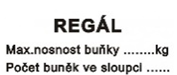 Bezpečnostní značení Označení nosnosti regálu