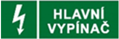 označení hlavního vypínače