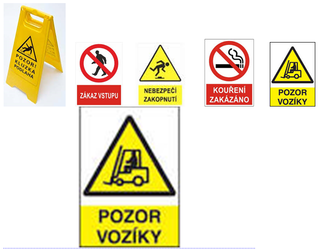 Úrazy osob/zaměstnanců na pracovišti jiného zaměstnavatele Bezpečnostní značení
