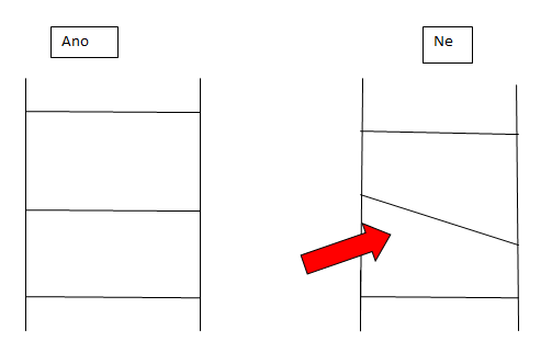 Kontroly regálů a žebříků Vodorovnost